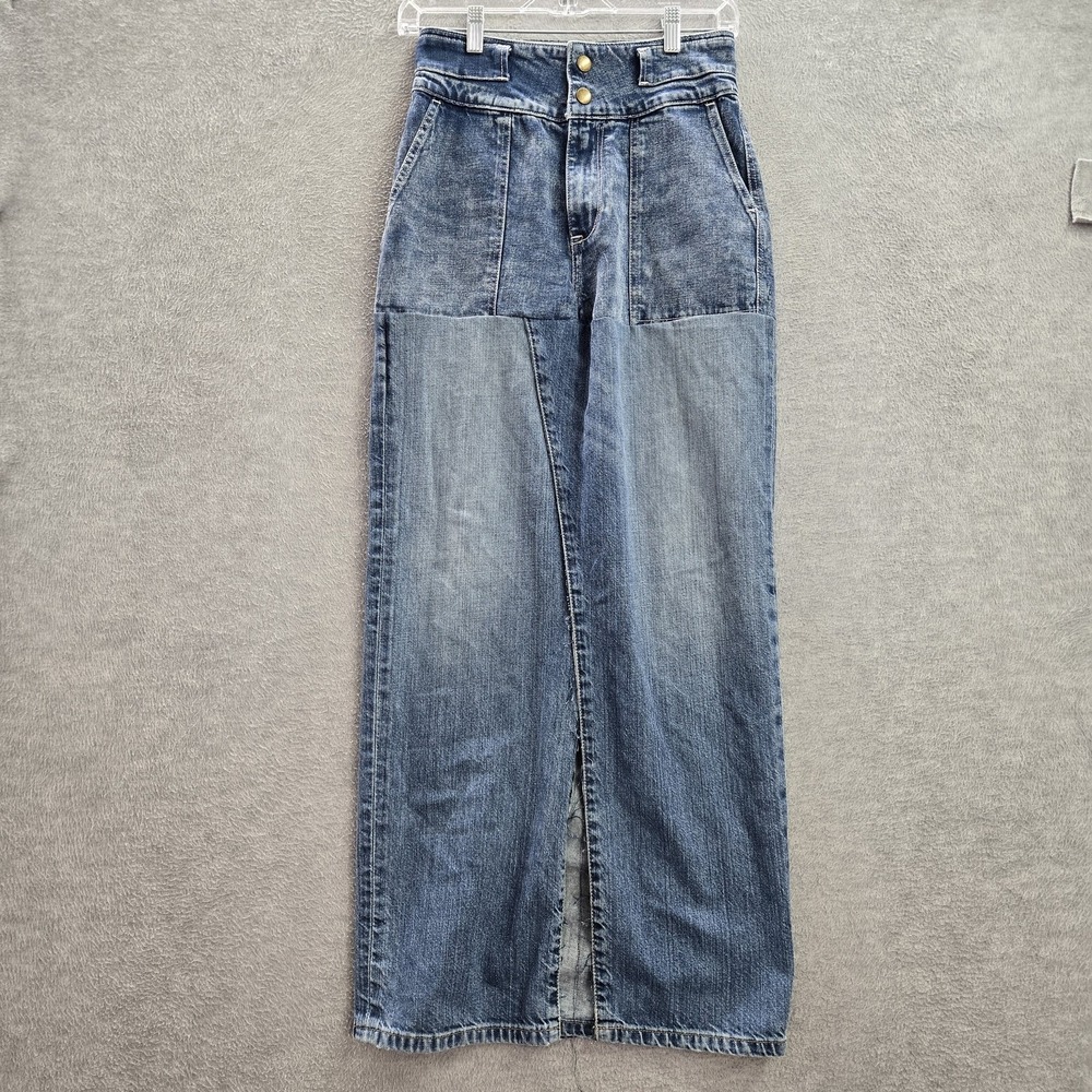 Abercrombie & Fitch Women Jeans 26 Blue Denim Ultra High Rise Straight Y2K  READ